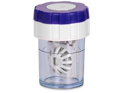 Twist Top въртящ се контейнер за лещи - син