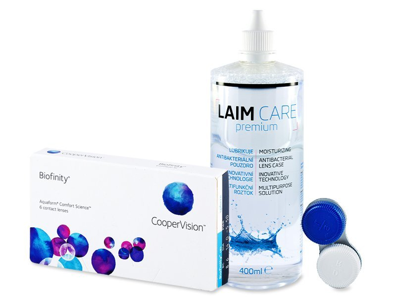 Biofinity (6 лещи) + разтвор Laim-Care 400 мл. - Пакет на оферта