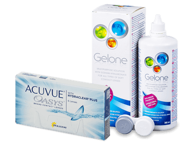 Acuvue Oasys (6 лещи) + разтвор Gelone 360 мл