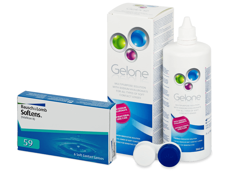 SofLens 59 (6 лещи) + разтвор Gelone 360 ml - Пакет на оферта