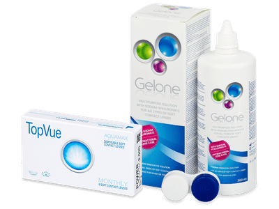 TopVue Monthly (6 лещи) + разтвор Gelone 360 ml - По-старт дизайн