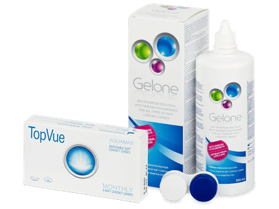 TopVue Monthly (6 лещи) + разтвор Gelone 360 ml